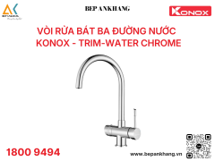 Vòi rửa bát Konox ba đường nước Trim-Water Chrome